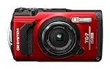 OM SYSTEM Tough TG-7 Rot Digitalkamera,wasserdicht, stoßfest, Unterwasser- und Makro-Aufnahmemodi, 4K-Video, 4-Fach-Weitwinkelzoom (Nachfolgemodell der Olympus TG-6)