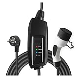 HUAYONGSS ev Charger Tragbares EV-Ladekabel – J1772 Typ 2 auf Schuko mit Steuerbox 16A EVSE Mobile Wallbox 230V 5M (Color : 5M Cable, Size : Type1)