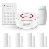 AGSHOME Alarmanlage 7 Stück, WLAN Smart Alarm System mit fürs Home Security, Echtzeit App Push, Beliebig Erweiterbar- funktioniert mit Alexa, für Tür Fenster,Wohnung,Garage…