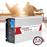 JMbpkduHs 4000 W, 5000 W, 6000 W, 8000 W, Amorpher Wechselrichter Mit Reiner Sinuswelle, Konverter Für Zuhause Und Auto, Mit 1 USB-Anschluss Und 2 Universalsteckdosen,5000W-24V