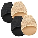 Warmhm 2 Paare Halbe Fußsohlen socken für Hohe Absätze Rutschfest Atmungsaktiv Halbe Zehensocken aus Strapazierfähigem Material Komfortabel und Stoßdämpfend Geeignet für Damen in