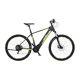 Fischer E-Mountainbike, MONTIS 5.0i E-Bike MTB für Damen und Herren, RH 46 cm, Mittelmotor 50 Nm, 36 V Akku im Rahmen, schiefergrau matt, 29 Zoll