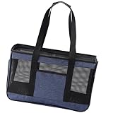 FOMIYES Atmungsaktive Haustier Tragetasche mit Netzstoff Leichte Faltbare Katzen und Hundetransportbox für Kleine Tiere für Sommerausflüge und Spaziergänge