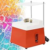vnmudzeo Mini-Buntglasschleifmaschine Mit Blende, 4200 U/Min, Mini-DIY-Glaskeramikschleifer, Mit 5/8-Zoll- Und 1-Zoll-Schleifbit,Orange