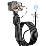 Articulating Borescope Inspektionskamera mit Licht, Anhendeler Endoskopkamera, Gelenkendoskop mit Gelenkkopf, 0,8 cm Automotive Mechanics Fiber Optic Scope, Snake Kamera