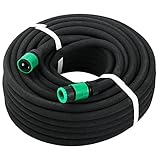 Yaheetech 30m Set Tropfschlauch 16mm 1/2 Zoll Perlschlauch Gartenbewässerung Bewässerungsschlauch mit Zubehör-Set Schwarz