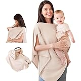Stilltuch | Stillschal für unterwegs | Nursing Cover | Breastfeeding Cover | Vielseitig Einsetzbar & Bequem und Tragbar (Beige)