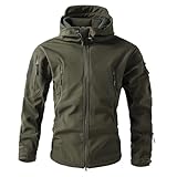 TYUIOP Herren Lederjacke Fleecejacke Herren warm Winter Teddy Weste Herren Long-Fleecejacke Herren grüne Jacke Herren Lange Winterjacke Herren Herren Parka Wolljacke Herren Wattejacke