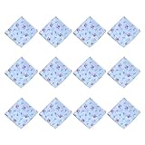 Asukohu Hochzeitstaschentuch, Blumenmuster, Einstecktuch für Bräutigam, Damen, Taschentücher, Hochzeits-Taschentücher, Einstecktücher, 2 Weiß, One size