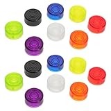 BESTonZON 16 Stück Gitarreneffekt Pedalkappen aus Kunststoff in Bonbonfarben Rutschfeste Schutzkappen für Fußschalter von Effektpedalen und Multieffektgeräten Langlebige Fußknopfabdeckungen