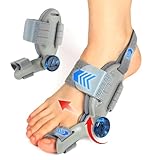 Origintek Hallux Valgus Korrektur – Verstellbare Schiene mit Drehknopf zur Winkelkorrektur und weichem Gelpolster – Einheitsgröße, Unisex, für Damen und Herren, linker oder rechter Fuß (1 Stück)