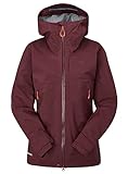 RAB Damen Khroma Diffuse GTX Jacke GORE-TEX Wasserdichter atmungsaktiver Mantel zum Skifahren & Bergsteigen, dunkelgrau (Deep Heather), Large