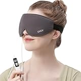 uncn Schlafmaske Beheizte Augenmaske für trockene Augen Hot Electric USB Warme Kompresse Heizung Pad für Augen, Lindern geschwollene rosa Augen, Blepharitis, Chalazion, Stye waschbar (grau)