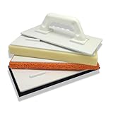 HAROMAC Profi Reibebrett Set 5-teilig – – inkl. Glättbrett, Schwammbelag & Zellkautschuk – für Fliesen, Fugen, Putz & Struktur – Innenausbau-Reiberset - Made in Germany