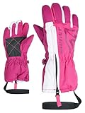 Ziener Kleinkind Leo Ski-Handschuhe/Wintersport | Langer Reißverschluss, Leash, pop pink, 98cm