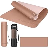 EliteAthlete Yogamatte - Sportmatte - Fitnessmatte - Gymnastikmatte gepolstert & rutschfest für Fitness, Pilates - Yoga Matte - 183 cm x 61 cm x 0.6 cm - Trainingsmatte inkl. Transportgurt + Tasche