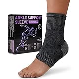 STEP BALANCE Therapeutische Knöchelbandage mit Infrarot-Wärmetherapie - Sprunggelenkbandage mit graduierter Kompression - Fußgelenkstütze für Laufen, Fußball, Basketball - Stabilisator Größe [Medium]