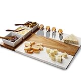 Marmor-Schneidebrett-Set, Charcuterie-Käsebretter, 3 Schüsseln, 3 Löffel, 4 Charcuterie-Utensilien, Fleisch, Obst, Gemüse, Einweihung, Hochzeit – Marmorrohling