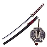 Katana Schwert echt Metall Nicht Scharf Samurai Schwert aus Stahl mit Einer Scheide zur Dekoration für einen Sammler oder als Geschenk 5KM49-405