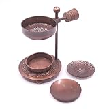 Farbenwald Weihrauchbrenner, höhenverstellbar, zum Räuchern von Harzen, Hölzern und Blättern, mit Extrasieb (Kupfer)