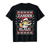 Zander Klaus I Lustiges Zanderangler Angler Angeln Raubfisch T-Shirt