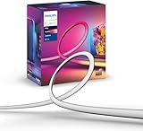 Philips Hue Play Gradient Lightstrip TV 65 Zoll 1100lm, Surround-Beleuchtung, bis zu 16 Mio. Farben, einstellbare Lichteffekte, steuerbar via App, für Fernseher geeignet, LED