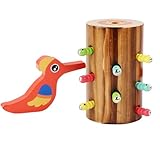 Magnetische Spiele für Kinder, Magnetisches Spielzeug für Kinder - Fangspielzeug aus Holz - Educational Preschool Learning Playset Magnetic Bird Feeding Game for Home