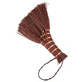 SAFIGLE 1 Stück Besen für Haushaltsreinigung Handgemachter Strapazierfähiger Strohbesen für Effektives Kehren Schmutz Platzsparend für Büro