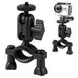 xyuayamz Action Cam Halterung, 360 Grad Rotary Sportkameras Fahrradhalter, Action Cam Zubehör, Sports Camera Halterung für Fahrrad Motorrad Roller, Schwarz