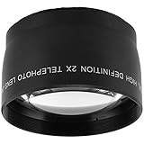 Qukaim 2X Teleobjektiv, optisches Glas-Kameraobjektiv mit 55 mm Filterdurchmesser, Telekonverter, Kamera-Hilfslinse, 5,6 cm Vergrößerung, kompatibel mit verschiedenen Kameras