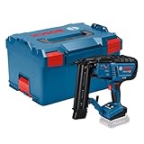 Bosch Professional 18V System Akku Holznagler GNH 18V-50 M (Einzel-/Kontaktschussauslösung, für folgende Nägel geeignet: 16–54 mm, 18 ga (1,2 mm) und 0° Magazinwinkel, L-BOXX, ohne Akku/ Ladegerät)