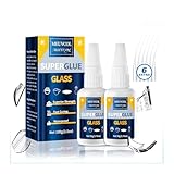 Glaskleber Extra Stark 100g, Transparent Wasserfest Sekundenkleber Glas kleber, Hitzebeständig Acrylglas Spiegel Kleber Für Alle Glas, Acrylglas, Basteln, Schmuck, Plastikmodelle, Kristall