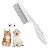 Redreo Flohkamm für Hunde & Katzen, Profi Läusekamm zum Entfernen Flöhe, Hundekämme mit abgerundeten Metall Zinken zur Sanften Pflege