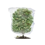 8 Stück Pflanzenschutznetz Insekten, 1x1.5cm großes Obstbaumnetz, wiederverwendbares pflanzenschutznetz, Gartennetz mit Reißverschluss und Kordelzug, Pflanzen Feinmaschig Schutz Vogel Tieren Insekt