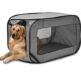 Foribyw Hunde-Reisebox, faltbar, Pop-Up-Hundebox mit Aufbewahrungstasche, 93 x 52 x 52 cm, Reise-Haustiersitz, Hundehütte, tragbar, für kleine Hunde, Spielzelt, Käfig für kleine und mittelgroße Hunde