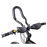 Fahrrad-Aero-Lenker, Armlehnenstange aus Aluminiumlegierung Rennrad, Rennlenker, Clip-on-Entspannungsgriff, Triathlon-Lenker, Fahrradzubehör (Wie gezeigt)