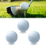 Tokaneit Hochleistungs-Golfbälle, Kunststoff Golf Trainingsbälle, Übungs Golfbälle, Auffällige Golfbälle, 42mm Golfbälle für Indoor Putting Grün Hinterhof Outdoor Praxis Ausrüstung (3 Stück)
