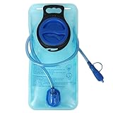 Auslaufsichere Trinkblase, 1,5/2 Liter, BPA-freie Wasseraufbewahrungstasche, Trinkrucksack-Ersatz, Sport-Reise-Reservoir, geeignet für Outdoor-Wandern, Laufen, Radfahren (Blau, 1,5 l)