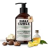 BALI CURLS Moisturing Conditioner – Feuchtigkeitsspendende Spülung mit Sheabutter, Kokosöl und Ylang-Ylang-Extrakt zur Pflege von Naturlocken – Vegane Haarspülung für trockenes Haar – 250ml