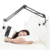 Lucky Trip Tablet-Ständer für Bett Halterung -Ständerhalter 360 Grad Drehbarer mit Stabilem Aluminiumarm für iPad, Tablets, Telefone oder Andere Geräte mit 4,5 bis 12,9 Zoll Bildschirm