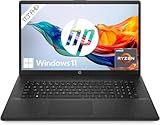 HP Laptop mit 17,3 Zoll FHD Display, AMD Ryzen 7 7730U, 16 GB DDR4 RAM, 512 GB SSD, AMD Radeon-Grafik, Windows 11, QWERTZ Tastatur, Schwarz