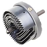 wolfcraft Mehrkranzlochsäge, Ø 25-65 mm, 2165000, Säge mit 6 Schnellwechsel-Einsätzen, Ø 25-65 mm, Schnitttiefe 23 mm - für Holz, Gipskarton und OSB-Platten