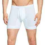 Schiesser Herren Kurz Mit Eingriff - Original Feinripp Unterhose, Weiss_005131, XL EU