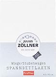 Julius Zöllner Frottee Spannbettlaken für Wiegen 90x40cm und Stubenwagen, STANDARD 100 by OEKO-TEX, weiß (1er Pack)