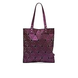 MISAKO Daniela Metallic-Shopper-Tasche - Modische Damen-Tote-Bag - Geräumige Stofftasche Daniela Lila 39 X 36 X 1 cm