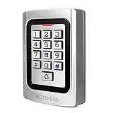 Retekess T-AC04 Digicode Tastatur Metall IP68 Zugangskontrolle PIN 125KHz RFID Wasserdicht Hinterleuchtet Wiegand 26 Diebstahlsicherung, Geeignet für Boutique-Apartment-Geschäfte