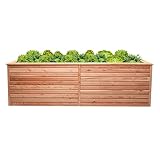 Mega Holz Hochbeet Rhombus XL Lärche Holz für Außen Naturbelassen Kräuterbeet Gemüsebeet Pflanzkübel