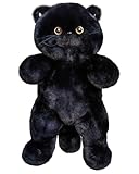 HUIJUFU Realistisches Katzenplüschtier, 45 cm, Kuscheltier, lebensechte ausgestopfte Katze, weiches Plüschtier, Peluche de Gato (Black)