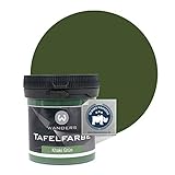 Wanders24 Tafelfarbe (100ml, Khaki Grün) Blackboard Paint - Tafellack - abwischbare Wandfarbe - in 20 Farbtönen erhältlich - Made in Germany