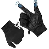 Andake Touchscreen Funktion, leicht weich dünn warm, Innenhandschuhe Fahrradhandschuhe Laufhandschuhe Fitness Winterhandschuhe Laufen Fahrrad Handschuhe Softshell Liner Damen Herren